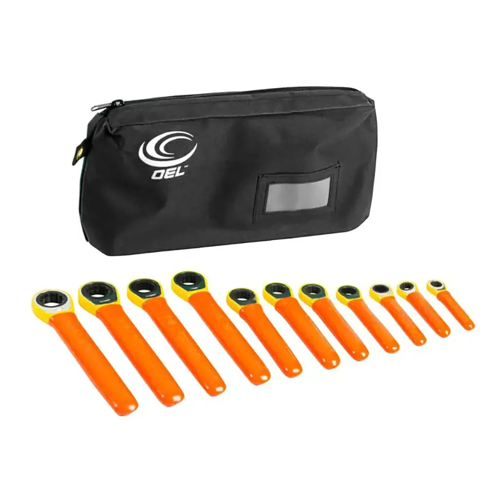 OEL 11 Piece-Wrench-Box-Ratcheting-Metric-Kit-1000V