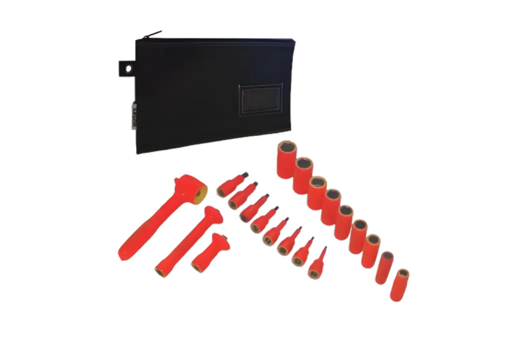 OEL 3/8" Drive 17PC Insulated Socket Set w/Hexbits, SAE, 1000V	 