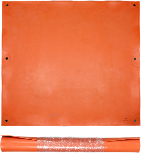 OEL IRB4O3X3 Class 4, 3’ X 3’, Utility Rubber Blanket, Orange, 36KV
