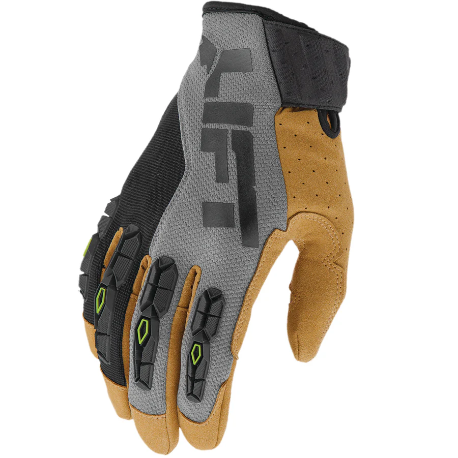 LIFT Safety HANDLER Glove (Grey/Black)- Dual Layer Fused Silicone Palm/Fingers Large