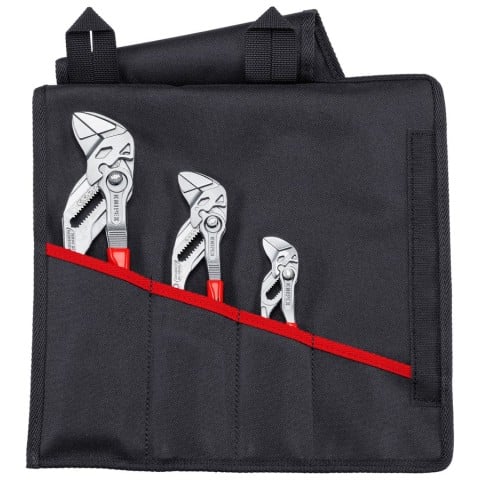 Knipex Set 3 Pc Pliers Wrench Set in Tool Roll (00 19 55 S6)