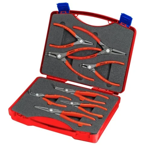 Knipex Set 8 Pc Precision Circlip Pliers Set in Case with Foam  (00 21 25)