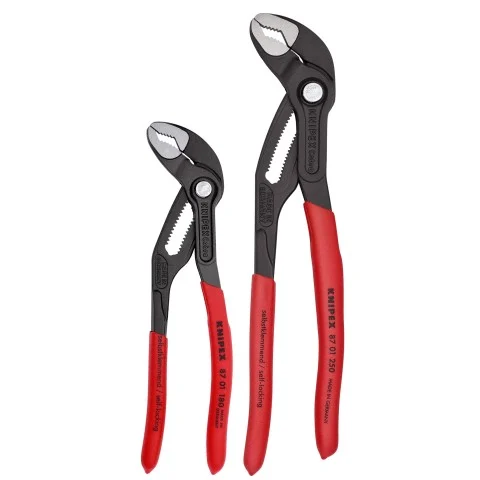 Knipex Set 2 Pc Cobra® Pliers Set (87 01 180 & 87 01 250) (00 31 20 V01 US)