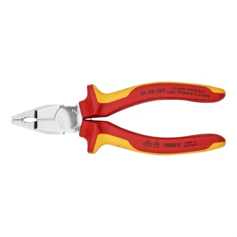 Knipex 6 1/4" Combination Pliers-1000V Insulated (03 08 160 SBA)