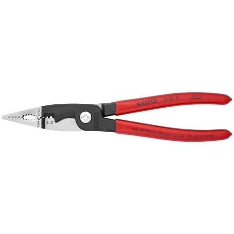 Knipex 8" 6-in-1 Electrical Installation Pliers 12 and 14 AWG (13 81 8)