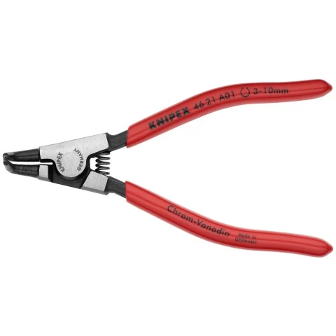 Knipex 5" External 90° Angled Snap Ring Pliers-Forged Tips (46 21 A01)