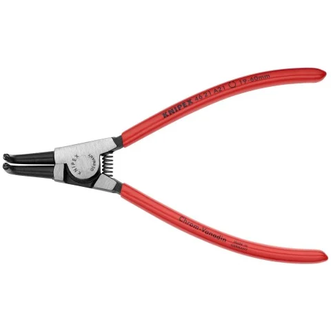 Knipex 6 3/4" External 90° Angled Snap Ring Pliers-Forged Tips (46 21 A21)