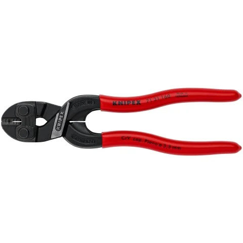 Knipex 6 1/4" CoBolt® S Compact Bolt Cutters-Notched Blade (71 31 160)