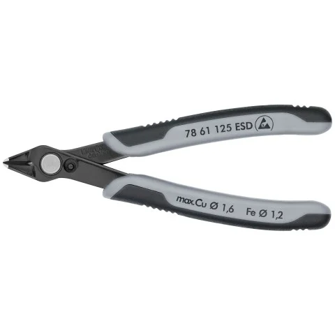 Knipex 5" Electronics Super Knips®-ESD Handles (78 61 125 ESD)