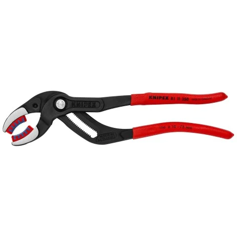 Knipex 10" Pipe Gripping Pliers-Replaceable Plastic Jaws (81 11 250)