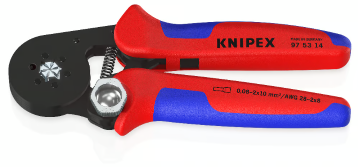 Knipex 7 1/4" Self-Adjusting Crimping Pliers For Wire Ferrules (97 53 14)