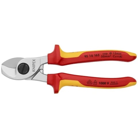 Knipex 6 1/2" Cable Shears-1000V Insulated (95 16 165)