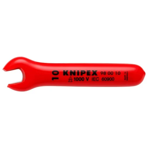 Knipex 4 1/4" Open End Wrench-1000V Insulated 10 mm (98 00 10)