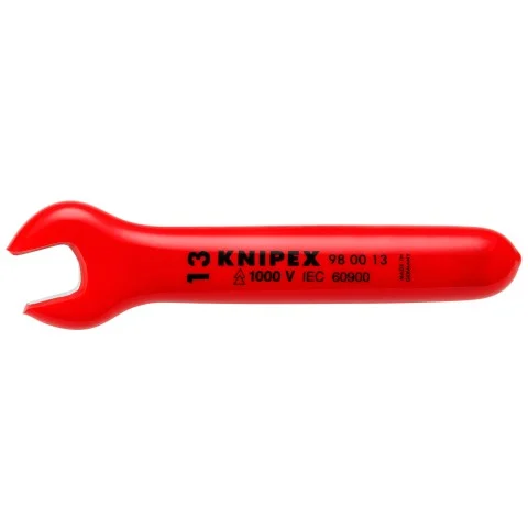 Knipex 5 1/4" Open End Wrench-1000V Insulated 13 mm