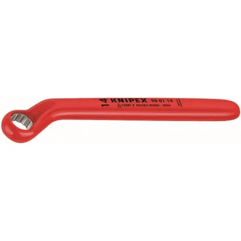 Knipex 7 1/4" Offset Box Wrench-1000V Insulated 13 mm (98 01 13)