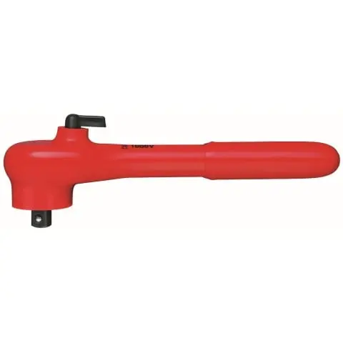 Knipex 7 1/2" Reversible Ratchet, 3/8" Drive-1000V Insulated (98 31)