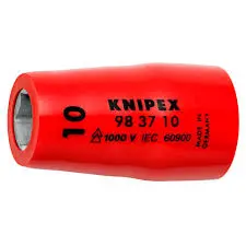 Knipex 3/8" Drive Socket-1000V Insulated, 10 mm (98 37 10)