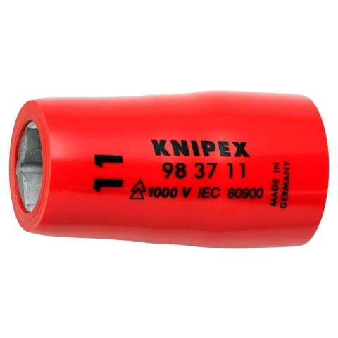 Knipex 3/8" Drive Socket-1000V Insulated, 11 mm (98 37 11)