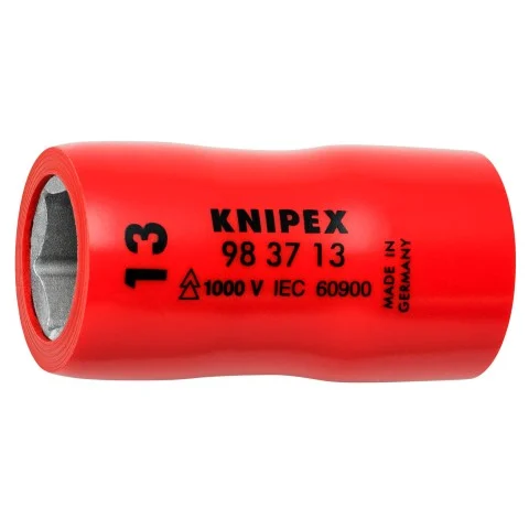 Knipex 3/8" Drive Socket-1000V Insulated, 13 mm (98 37 13)