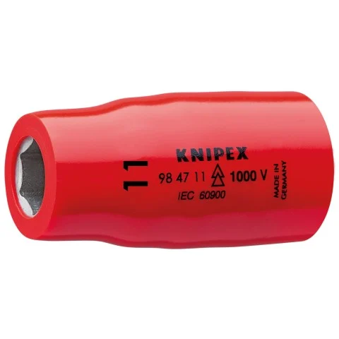 Knipex 1/2" Drive Socket-1000V Insulated, 11 mm (98 47 11)