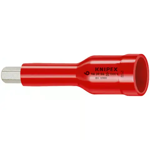 Knipex 1/2" Drive Hex Socket-1000V Insulated, 5 mm HEX (98 49 05)