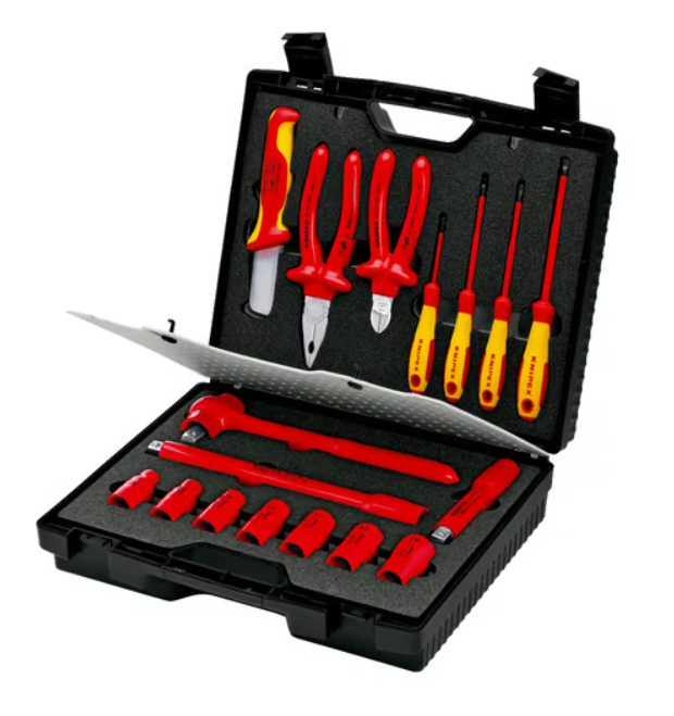 Knipex Set 17 Pc Compact Tool Set w/ Case, 1000V Insulated (98 99 11)