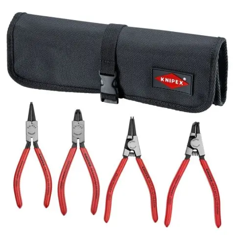 Knipex Set 4 Pc Circlip Set In Pouch Straight & 90 Degree