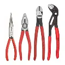 Knipex Set 4 Pc Pliers Set (03 01 200, 26 11 200 S1, 74 01 250 and 87 01 250) (9K 00 80 94 US)