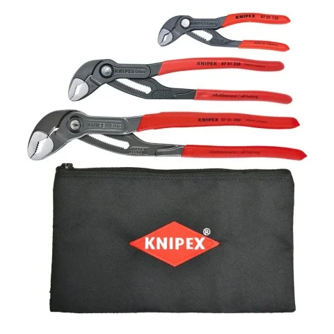 Knipex Set 3 Pc Cobra® Set w/ Keeper Pouch (87 01 125, 87 01 250,  87 01 300, 9K 00 90 12 US) (9K 00 80 122 US)