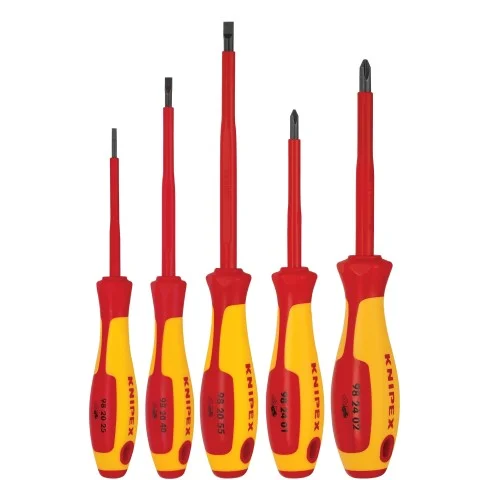 Knipex Set 5 Pc Screwdriver Set, 1000V Insulated (9K 98 98 32 US)