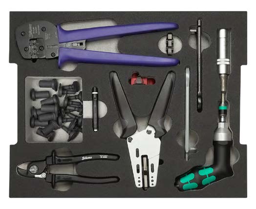 Stäubli PV-WZ/AWG-SET-23100 Installer Tool Case SET for MC4, Closed Contacts 14; 12; 10; 8 AWG