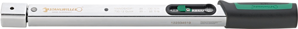 Stahlwille 14x18 mm Torque Wrench MANOSKOP® 730/12 Quick 25-130 Nm / 20-95 ft-lb (50184012)