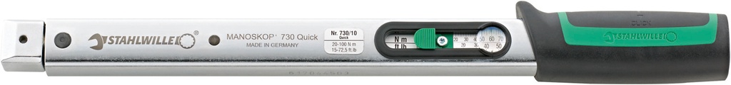 Stahlwille 9x12 mm Insert Torque Wrench MANOSKOP® 730A/10 QUICK 20-100 Nm / 180-880 in-lb (50584010)