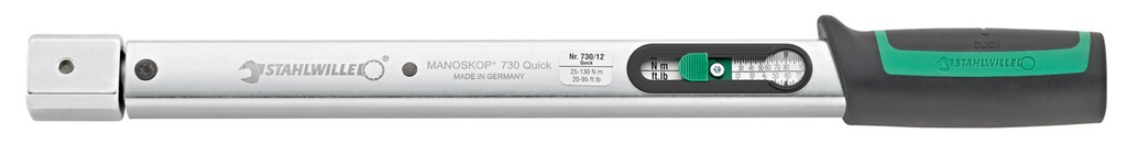 Stahlwille 14x18 mm Insert Torque Wrench MANOSKOP® 730a Quick/12 25-130 Nm / 225-1150 in-lb (50584012)