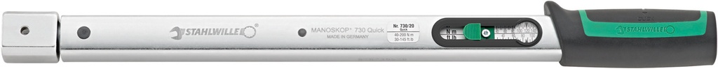 Stahlwille 14x18 mm Insert Torque Wrench MANOSKOP® 730A/20 QUICK 40-200 Nm / 350-1750 in-lb (50584020)