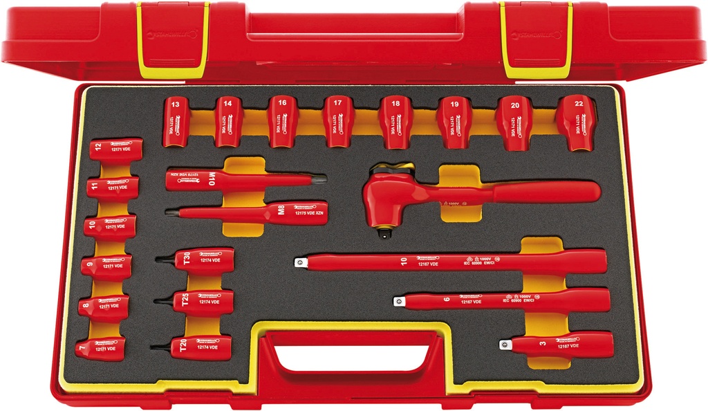 Stahlwille 12171/19/4 VDE 3/8" Drive Socket Set 23pcs (96022020)