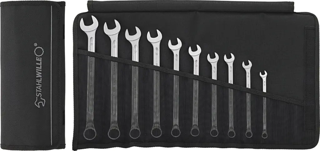 Stahlwille Combination Wrench Set, 8-19mm, 10pcs, Metric, OPEN BOX 14/10 KT (96401007)