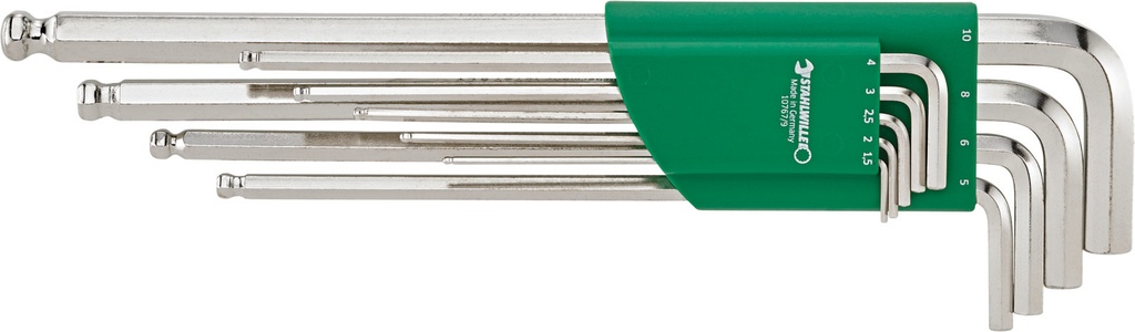 Stahlwille 10767/9 SATZ 9Pcs. BALL ENDED HEXAGON KEY WRENCH SET