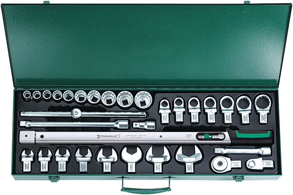 Stahlwille Torque Wrench Set MANOSKOP® 730R/40/32 Quick 80–400 Nm / 60-300 ft-lb (96502053)