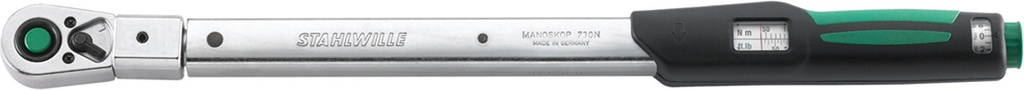 Stahlwille 1/2" Drive Torque Wrench MANOSKOP® 730NR/10QR FK 20-100 Nm / 15-75 ft-lb (96502110)