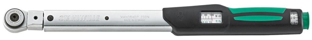 Stahlwille 1/2" Drive Torque Wrench MANOSKOP® 730NR/10 20-100 Nm / 15-75 ft-lb (96503110)