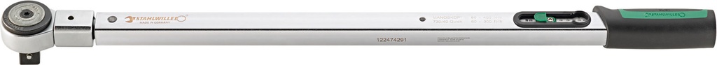 Stahlwille 3/4" Drive Torque Wrench MANOSKOP® 730R/40 Quick 80–400 Nm / 60–300 ft-lb (96504040)