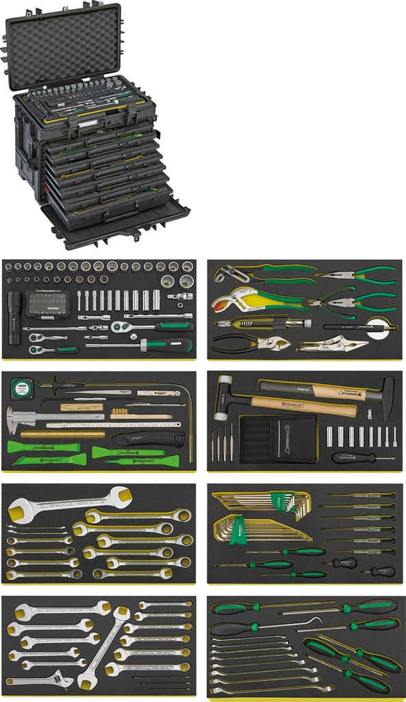 Stahlwille 13221 WT/TS TOOL TROLLEY WITH TCS-INLAY AND HAND TOOLS