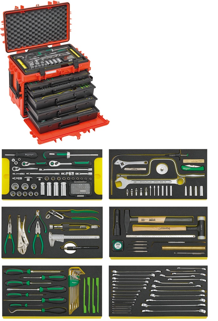 Stahlwille 13214A/1 WT/LR TOOL TROLLEY WITH TCS-INLAY AND HAND TOOLS