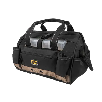 CLC SOFTSIDE TOOL CARRIER 21 Pocket - 12" Tote Bag with Top Plastic Tray