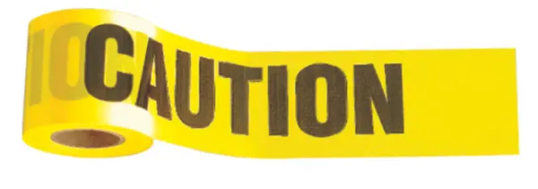Johnson Level Standard Yellow "Caution Caution" Tape - 3" x 1000' (3332)