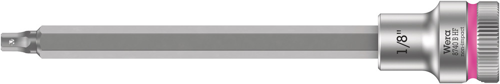 Wera 05003081001 8740 B HF Zyklop Bit Socket w/Holding Function, 3/8" Dr, 1/8" X 107 mm
