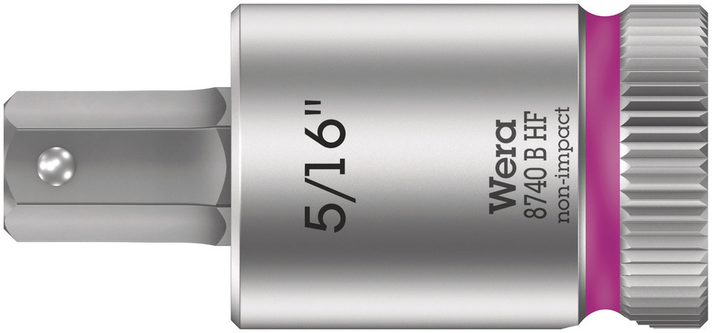 Wera 05003091001 8740 B HF Zyklop Bit Socket w/Holding Function, 3/8" Dr, 5/16" X 38.5 mm