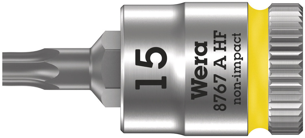 Wera 05003363001 8767 A HF TORX® Zyklop Bit Socket w/Holding Function, 1/4" Dr, TX 15 X 28 mm