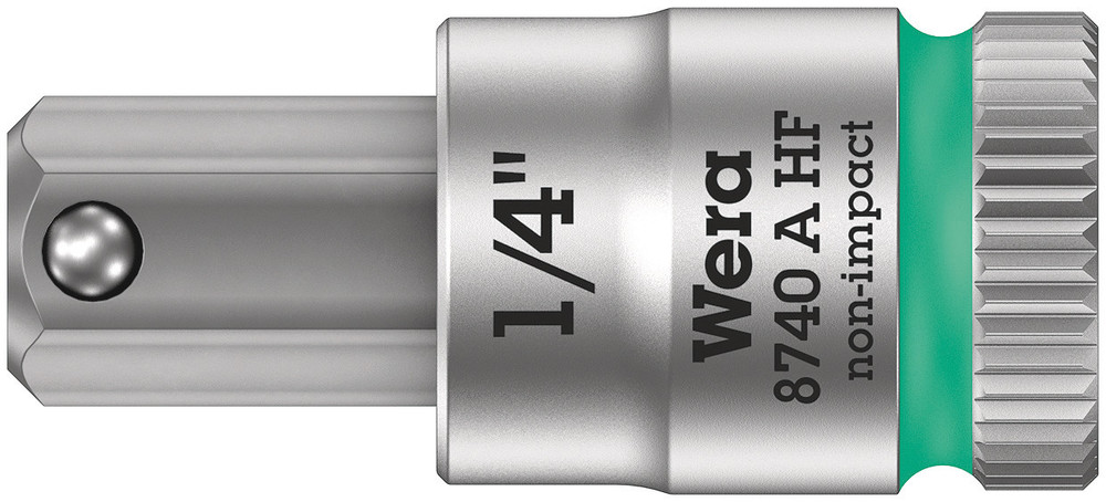 Wera 05003388001 8740 A HF Zyklop Bit Socket w/Holding Function, 1/4" Dr, 1/4" X 28 mm